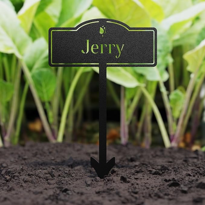 Herb Garden Markers Plant Labels - Customized Metal Labels Plant Markers Garden Signs for Vegetables, Tags Plant Name Stakes (1 PC)