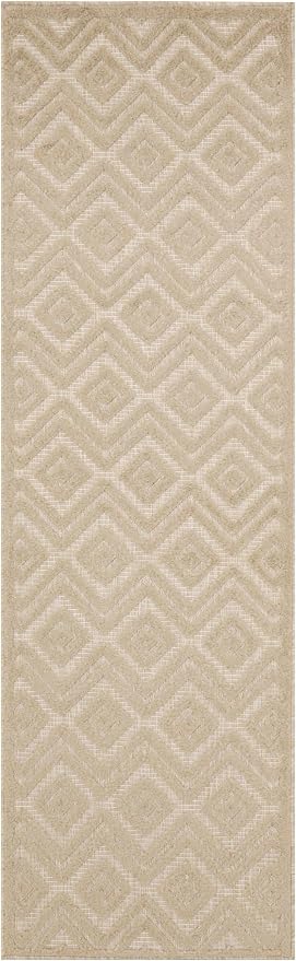 Nourison Home Versatile Cream 2'2" x 7'6 Area Rug - Easy Clean, Non Shedding, Bed Room, Living Room, Dining Room, Kitchen (8' Runner)