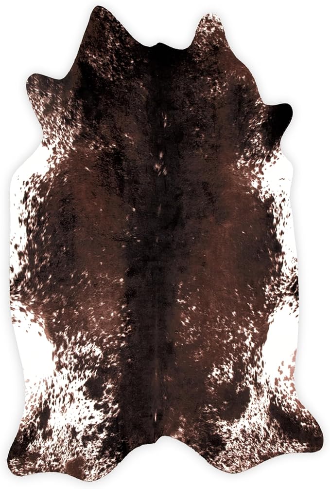 MACEVIA Faux Cowhide Rug Cute Cow Print Rug Animal Area Carpet Western Decor for Living Room Bedroom Non-Slip 59" L x 47.2" W(4.9ft x 3.9ft)