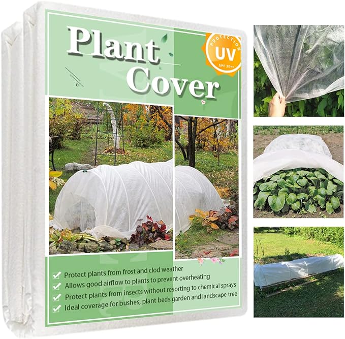 Plant Covers Freeze Protection, 7FT x 25FT 0.9oz Reusable Frost Cloth Plant Blankets Floating Row Cover for Garden Clod Winter Frost Sun Pest Protection