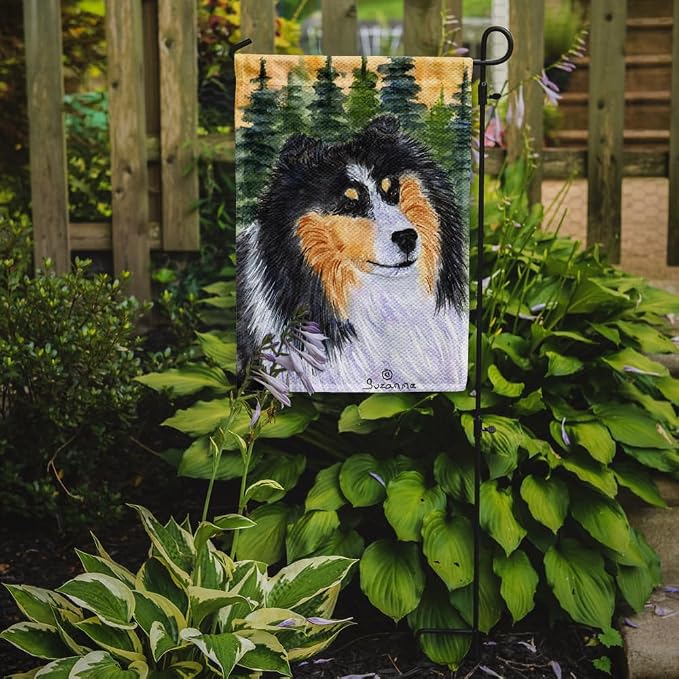 Caroline's Treasures SS8140GF Sheltie Garden Flag Mailbox Flag Decorative Yard Flag Banner Outside Patio Artwork Yard Flower Beds, Garden Size, Multicolor