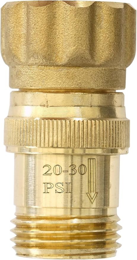 Heavy Duty 25 psi Water Pressure Regulator 3/4 inch Hose Thread Drip Irrigation System Pressure Reducer, Lead-Free Brass