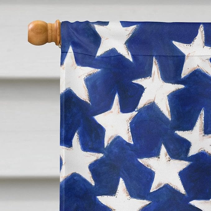 Caroline's Treasures CK6497CHF Croatian Sheepdog Dog American Flag House Flag Large Porch Sleeve Pole Decorative Outside Yard Banner Artwork Wall Hanging, Polyester, House Size, Multicolor