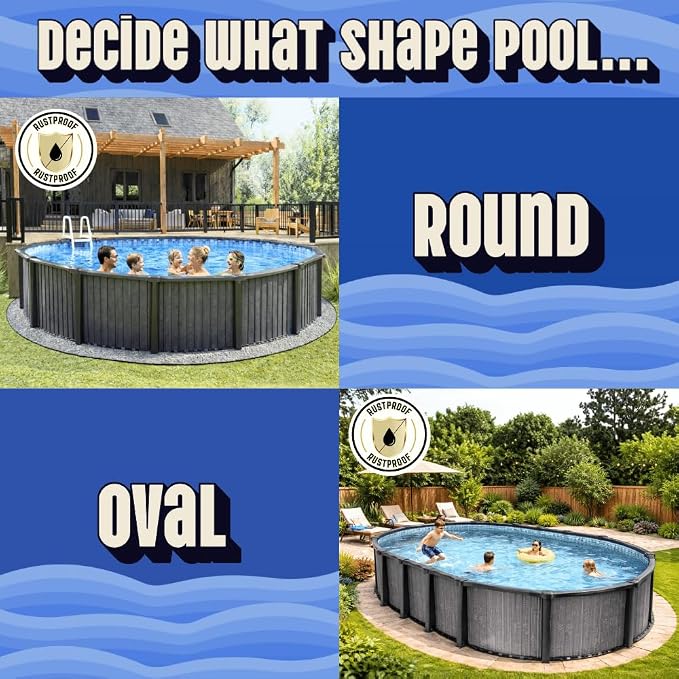 Ultimate Above Ground Metal Resin Pool Package Kit. Premium Aluminum Wall – Saltwater Ready Round & Oval 54" Deep Pools