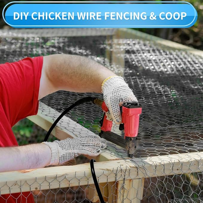 24'' x 50' Black Chicken Wire Mesh Fence, 15 Gauge Poultry Netting and 2 inch Mesh Fence Roll, Chicken Wire for Floral Arrangements/Crafts/Farm/Livestock/Pet Protection