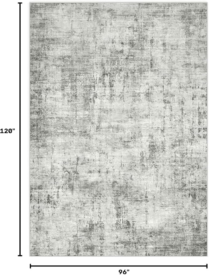 8x10 Area Rugs Washable Abstract Rug for Living Room Bedroom | Non Slip Soft Carpets Coastal Indoor Floor Stain Resistant Large Carpet for Bedroom Dining Room Farmhouse Nursery Office