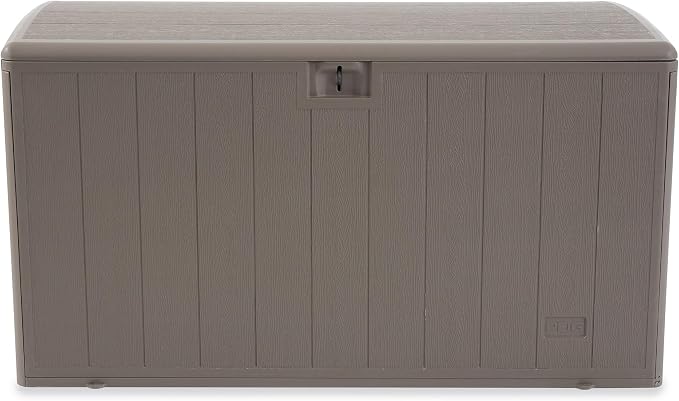 Plastic Development Group Outdoor Storage Deck Box, Soft Closure, 130 Gallon, Driftwood
