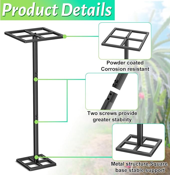 Dragon Fruit Trellis, Adjustable Metal Dragon Fruit Plant Trellis Durable Vertical Support Frame for Climbing Plants Trees Cactus Roses Vines Garden Outdoor Indoor, 1 Pcs