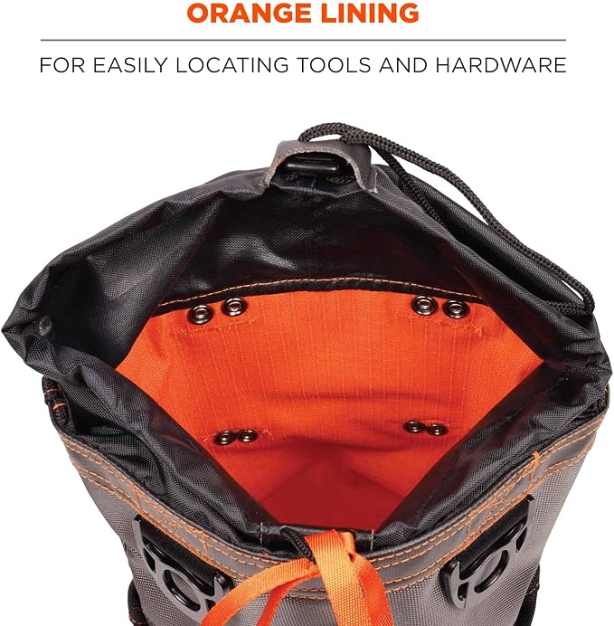 Ergodyne Arsenal 5928 Topped Bolt Bag Tool Pouch – Tall, Polyester,Gray