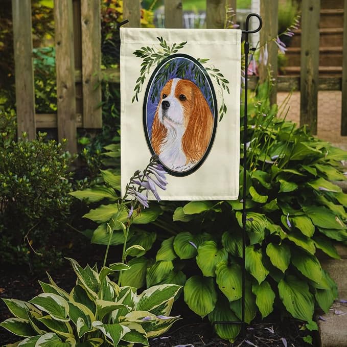 Caroline's Treasures SS8024GF Cavalier Spaniel Garden Flag Mailbox Flag Decorative Yard Flag Banner Outside Patio Artwork Yard Flower Beds, Garden Size, Multicolor