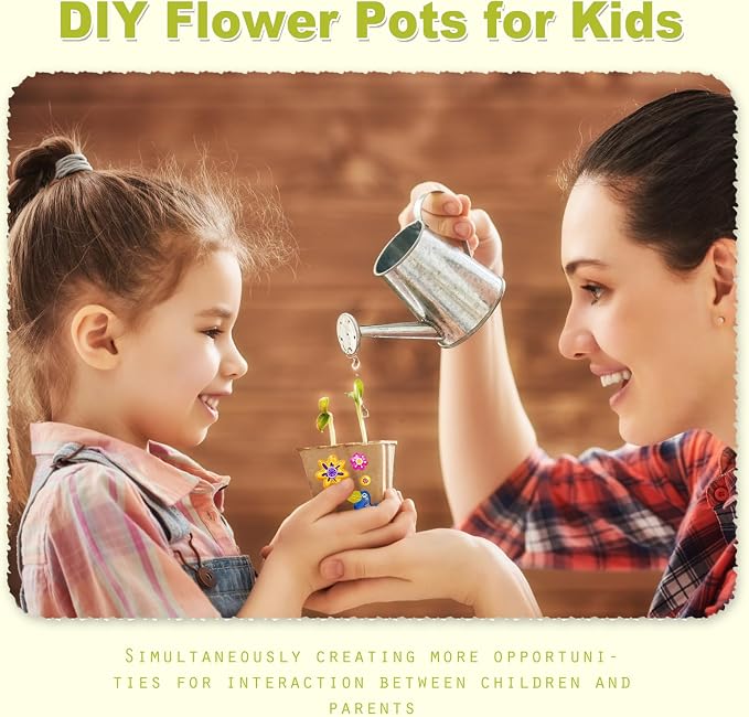 Garden Paper Pot Craft Kit | 40 sets Seed Starter | Spring Summer Kids DIY | Flower Pots Craft Kit For Kids; Earth Day Activities With Paper Pots, Stickers & Labels; Spring Crafts For Earth Day Fun