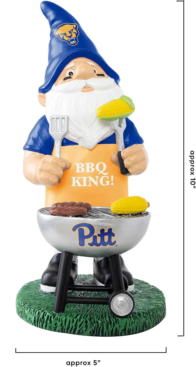 FOCO NCAA Unisex-Adult NCAA College Team Logo Grill Garden Statue Outdoor Gnome 10"
