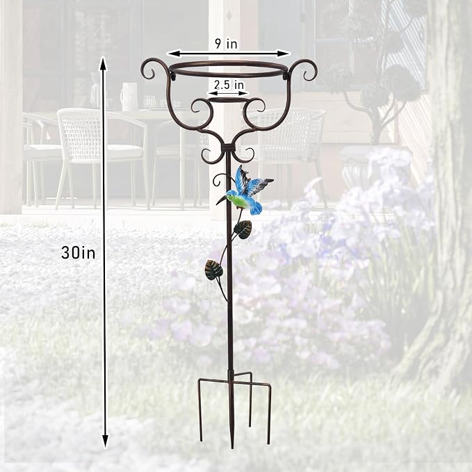 VCUTEKA Gazing Ball Stand, Metal Garden Gazing Globe Stand for 8-10" Balls | 30" H Gazing Balls Stand, Metal Gazing Globe Stand for 8-10 Inch Garden Gazing Globe, Indoor Outdoor Décor Accessories