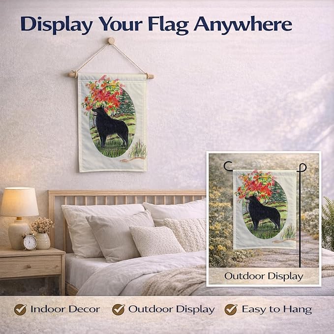 Caroline's Treasures SS8058GF Schipperke Garden Flag Mailbox Flag Decorative Yard Flag Banner Outside Patio Artwork Yard Flower Beds, Garden Size, Multicolor