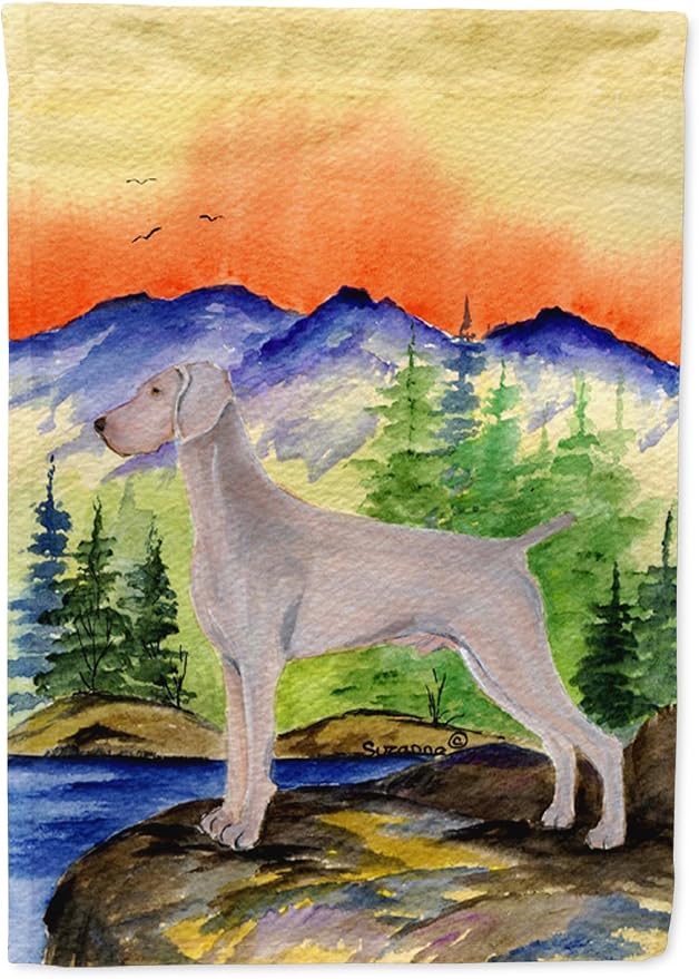 Caroline's Treasures SS8267GF Weimaraner Garden Flag Mailbox Flag Decorative Yard Flag Banner Outside Patio Artwork Yard Flower Beds, Garden Size, Multicolor