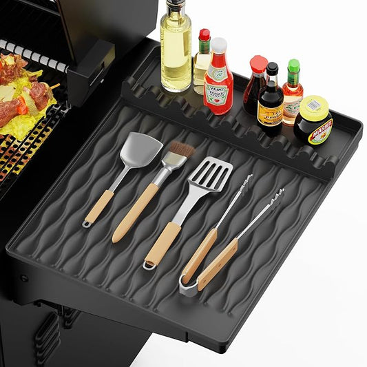 Blackstone Griddle Silicone Grill Mat, Food-Grade Heat-Resistant Drip Pad & Spatula Mat for Blackstone/Weber/Traeger/Pit Boss Grills, Kitchen Counter Protector, BBQ Accessories Gift