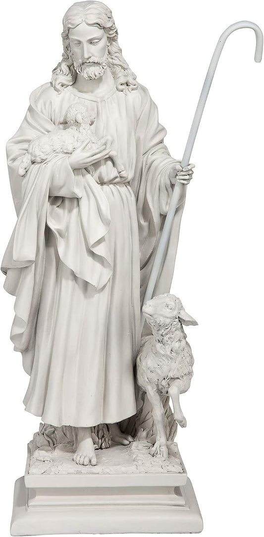 Design Toscano Jesus, The Good Shepherd Garden Statue: Large