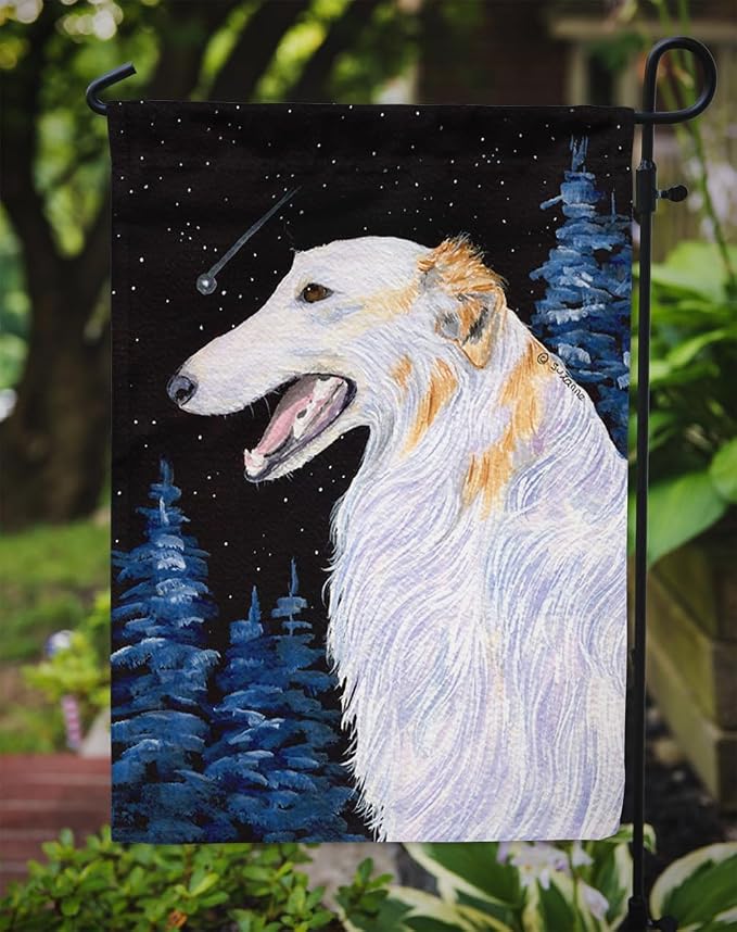 Caroline's Treasures SS8626GF Borzoi Garden Flag Mailbox Flag Decorative Yard Flag Banner Outside Patio Artwork Yard Flower Beds, Garden Size, Multicolor