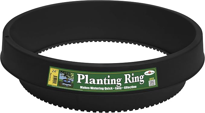 3-Pack 24-inch Tree Planting Rings – Deep Root Watering Basin & Edging.