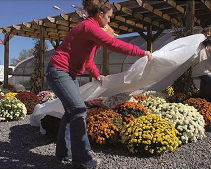 Dewitt 4-Pack N-Sulate Plant Cover Fabric 1.5 oz, 12 x 250 Feet – Frost Cloth Blanket for Vegetables, Flowers, Fruit Trees, Tomatoes, Raised Garden Beds, and Outdoor Winter Freeze Protection