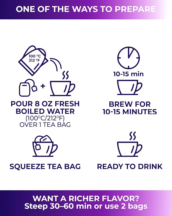 50 Bags Elderberry Fruit Herbal Tea (Sambucus) – 50 Tea Bags 1.5g Elderberry Berry Tea Saúco