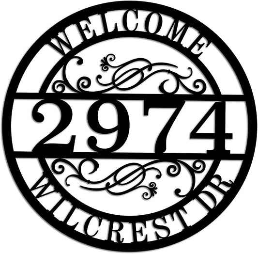 Personalized Address Sign,House Number Sign,Metal Address Sign,Address Plaque,Home Number Sign, Custom Address Decor,Address Yard Sign,Address Numbers for House