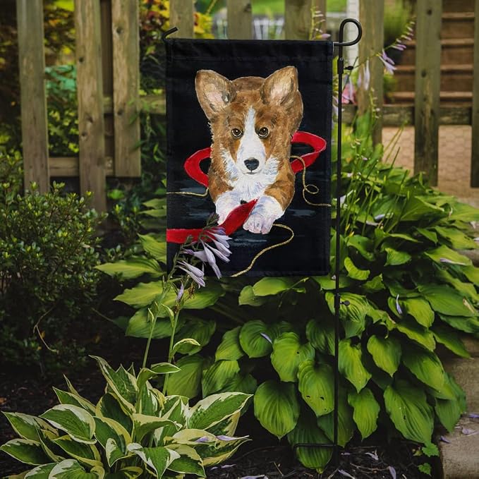 Caroline's Treasures SS8570GF Corgi Garden Flag Mailbox Flag Decorative Yard Flag Banner Outside Patio Artwork Yard Flower Beds, Garden Size, Multicolor