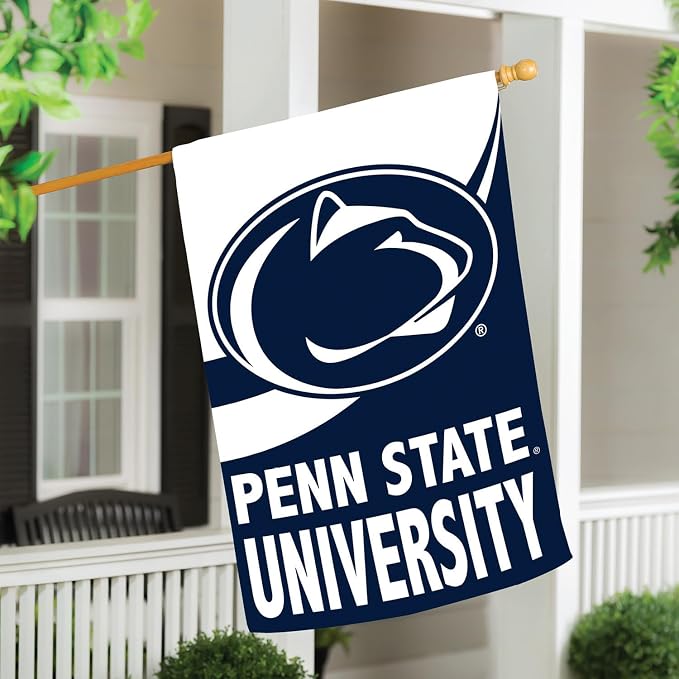 Team Sports America NCAA Penn State House Flag, 28 x 44, Double Sided Garden Flags for Outside, Outdoor College Flags & Banners for Gardens Patio, Indoor Wall Decor Flag for Room