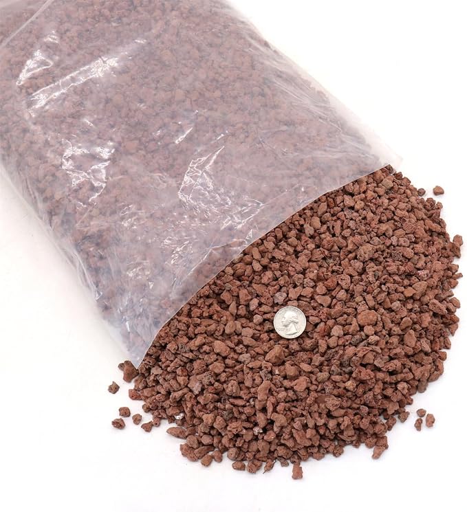 Volcanic Rock for Plants. Red Lava Rock. 1/5 Inch - 2 lbs for Potting Soil, Succulents, Pots, Plants, Gardening, Indoor, Crafting (Mini (0.2 Inch), Horticultural - RED Lava, 2)