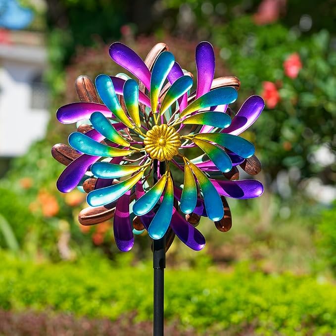 Stargarden Kinetic Wind Spinners Outdoor, 13.2 x 66 Inches Wind Spinner | Metal Windmill for Yard and Garden Decor