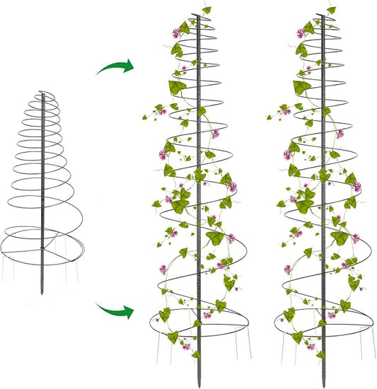 Trellis for Climbing Plants Outdoor,2 Pack Plants Trellis 44 inch Support Metal Garden Trellis for Plants Flowers Light Vegetables Vine Support