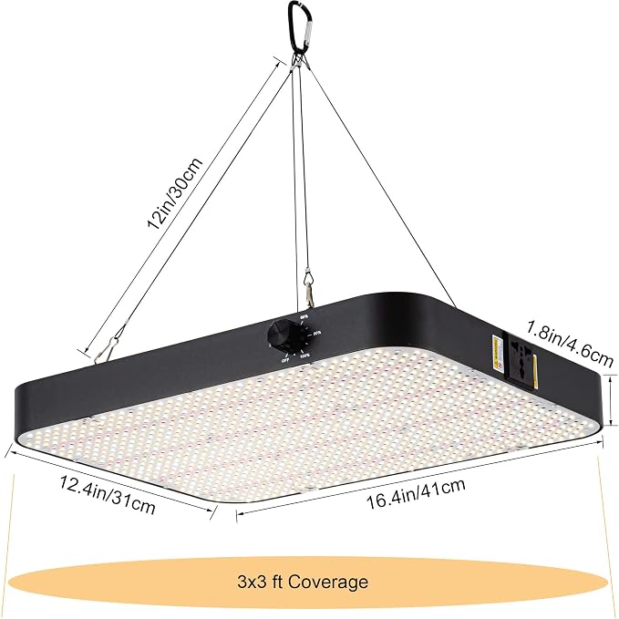 FECiDA 2026 Upgrade Professional 400W LED Grow Light, 400 Watts Actual Power, 3x3 2x4 Grow Gent Light for All Growth Stages, Higher Output, Dimming Function Makes Greater Harvest and Saving Money