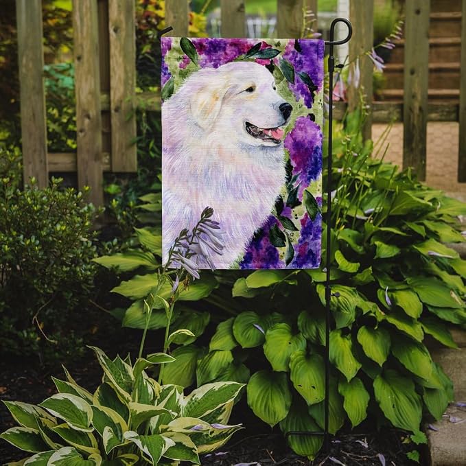 Caroline's Treasures SS8474GF Great Pyrenees Garden Flag Mailbox Flag Decorative Yard Flag Banner Outside Patio Artwork Yard Flower Beds, Garden Size, Multicolor