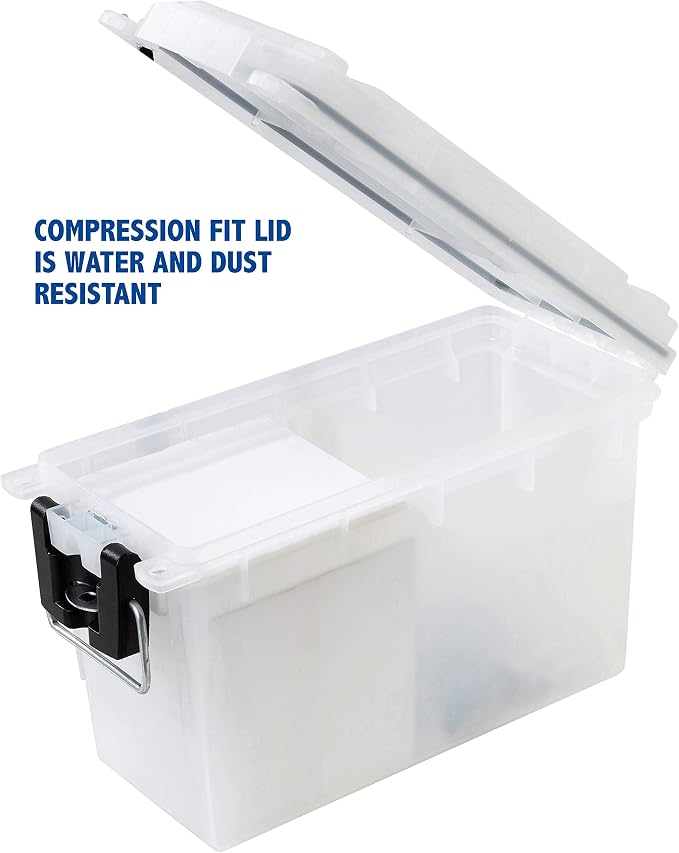 Sheffield Ammo Box Made in USA, Stackable Lockable Ammo Storage Box, Frost | Lockable Storage Box, Water and Dust Resistant Dry Box, Secures Hunting Gear, Gun Accessories, Supplies, and Bullets