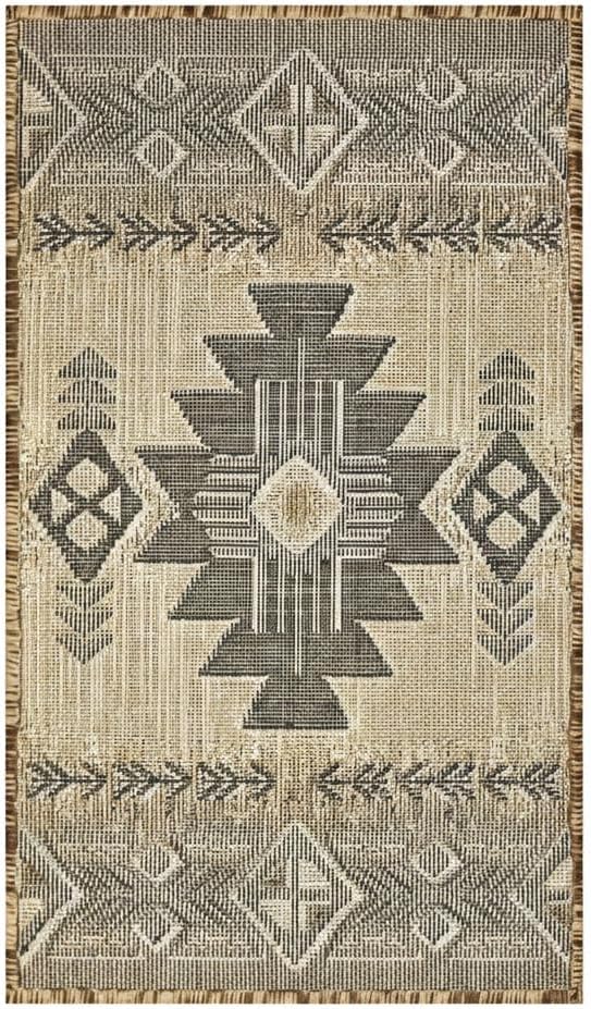 YHSF South West Native American Area Rug C318 - Easy Clean, Thick, Soft, Durable Native Tribal American Indian Inspired Rug for Bedroom/Living Room and More - Berber, 16 Inches x 28 Inches