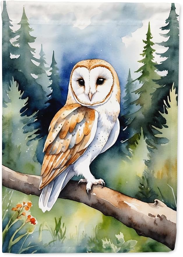 Caroline's Treasures Barn Owl Garden Flag Mailbox Flag Decorative Yard Flag Banner Outside Patio Artwork Yard Flower Beds, Garden Size, Multicolor