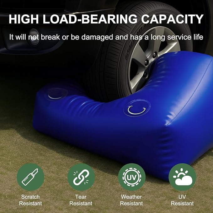 150 Gallon Water Bladder, 1000D PVC Foldable Portable Water Tank, Blue Large Capacity Water Bag Container for Camping, Garden, Agricultural Irrigation, Drought Resistance, Emergency Supply