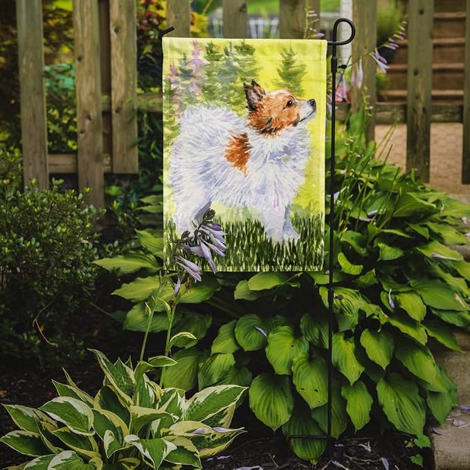 Caroline's Treasures SS1029GF Papillon Garden Flag Mailbox Flag Decorative Yard Flag Banner Outside Patio Artwork Yard Flower Beds, Garden Size, Multicolor