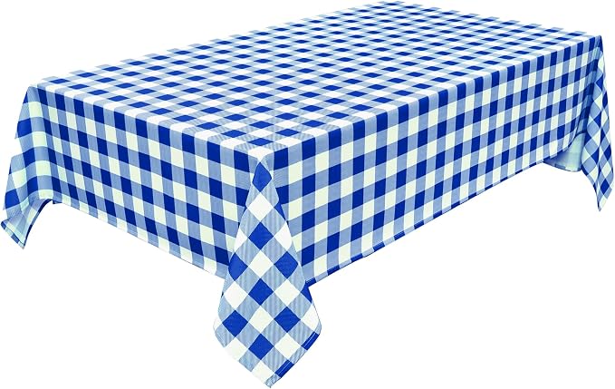 Waterproof Plaid Tablecloth Fabric - Oblong 52x70 Inch Classic Buffalo Tartan Table Cloth for Indoor/Outdoor Use - Washable Tabletop Cover for Dinner, BBQs, and Parties