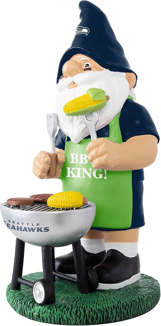 FOCO NFL Unisex-Adult NFL Team Logo Grill Garden Statue Outdoor Gnome 10"