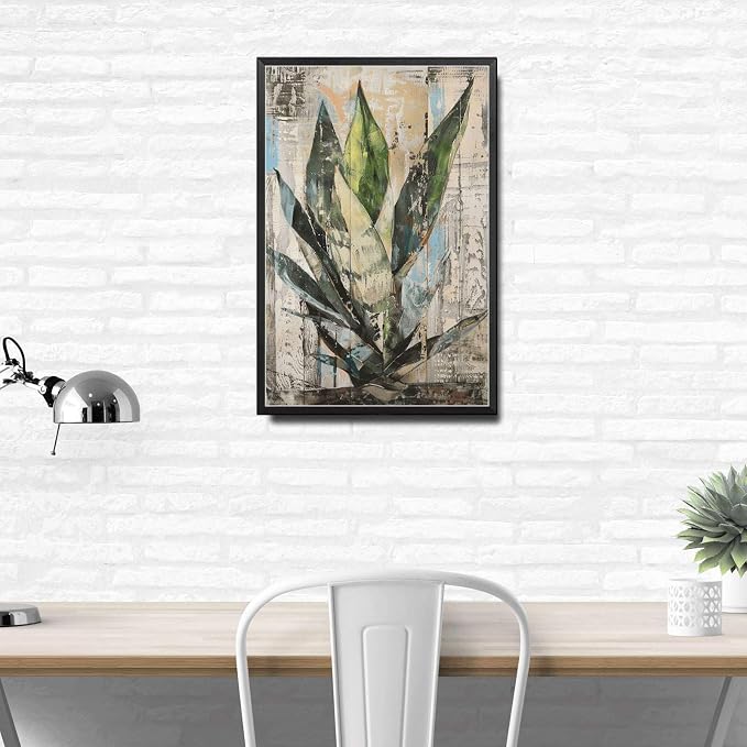 Metal Sign Tin Sign Vintage Shabby Chic Snake Plant Tin Sign for Distressed Wood Panels Home Wall Art and Easy Installation Funny Gardening Gift for Home Decor 8×12 Inches with Metal Frame