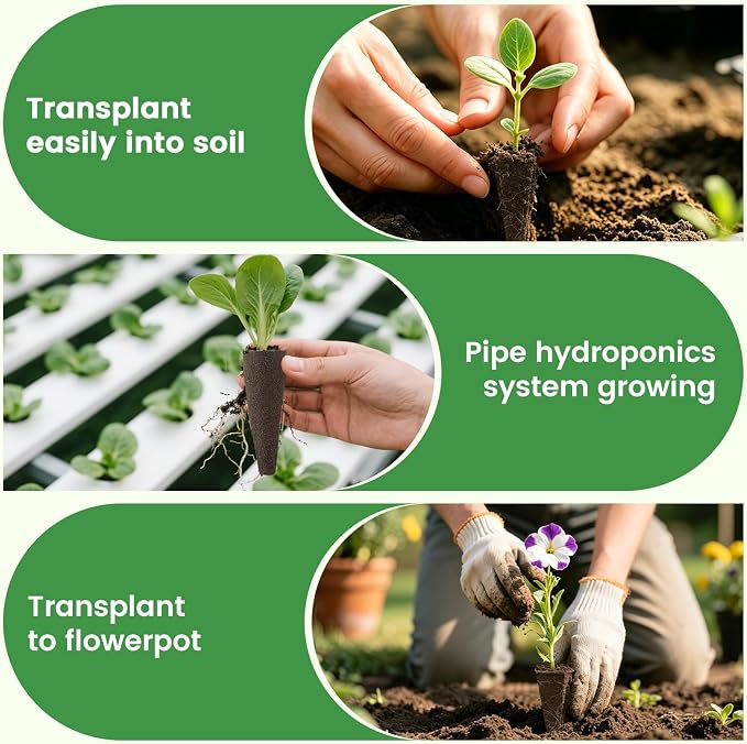 121Pcs Hydroponic Pods Kit, Compatible with AeroGarden, Grow Anything with 60 Grow Sponges, 60 Labels & 1 Tweezers, Indoor Hydroponic Supplies for Vegetables Herbs Lettuce