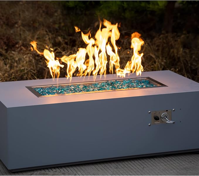 Stanbroil Linear 72" x 6" Drop-in Fire Pit Pan with Jet Burner, Upgrade Natural Gas & Propane Fire Table Insert Kit, High Flame, 175k BTU Max
