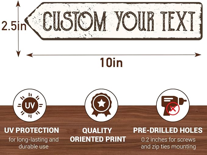 Custom Left Arrow Sign Rustic, Personalized Metal Outdoor Signs,Tin Plates for Outside House,Man Cave,Shop,Bar,Cafe Restaurant Vintage Style,Aluminum Fade Reistant 24 x 5 inch