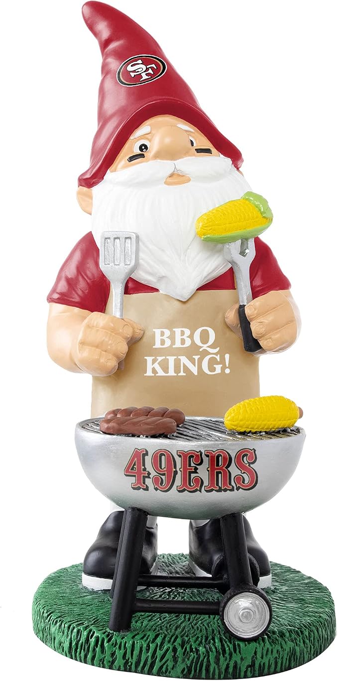 FOCO NFL Unisex-Adult NFL Team Logo Grill Garden Statue Outdoor Gnome 10"