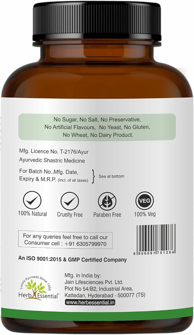 Herb Essential Organic Moringa Leaf Tablets 60 Tablets (500mg), Non-GMO and Gluten Free Supplemen, Uncoated Malunggay Herbal Supplement, Complete Green Superfood