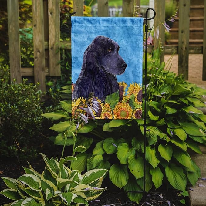 Caroline's Treasures SS4240GF Cocker Spaniel in Summer Flowers Garden Flag Mailbox Flag Decorative Yard Flag Banner Outside Patio Artwork Yard Flower Beds, Garden Size, Multicolor