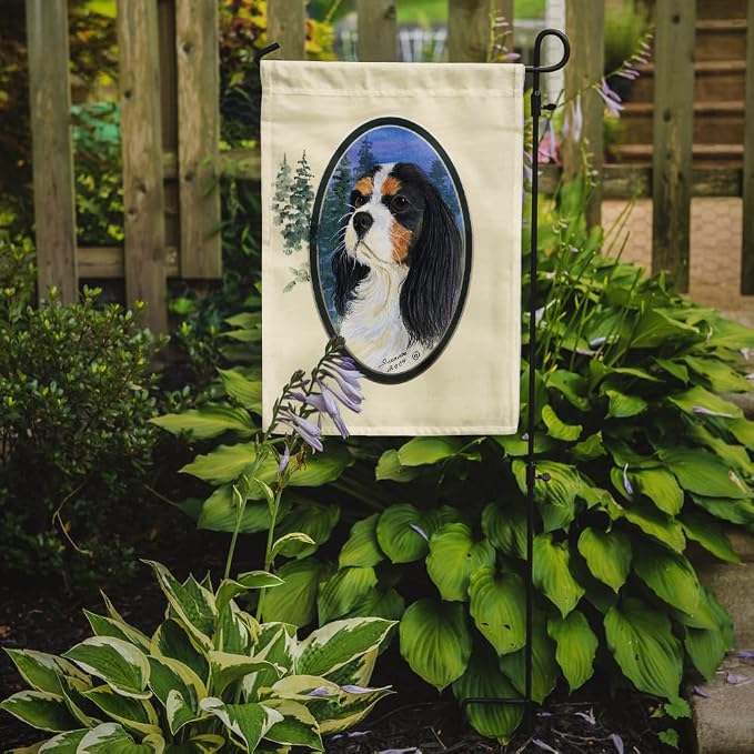 Caroline's Treasures SS8036GF Cavalier Spaniel Garden Flag Mailbox Flag Decorative Yard Flag Banner Outside Patio Artwork Yard Flower Beds, Garden Size, Multicolor