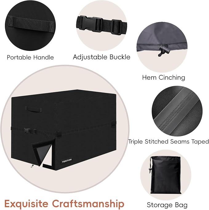 Waterproof Generator Cover,600D Heavy-Duty Oxford Fabric, Dustproof and Waterproof Protection for Generators (Upgrade, 26''Lx20''Wx20''H)