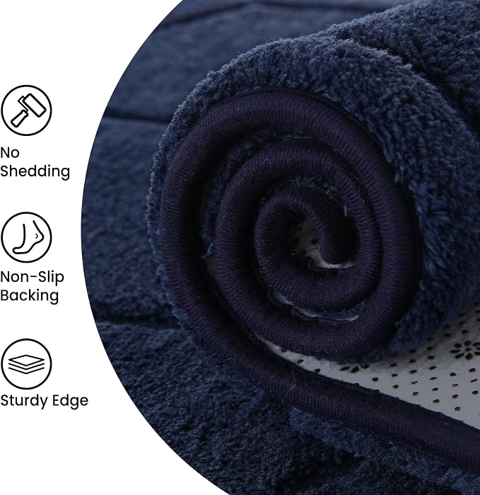 Sour Lemon 8x10 Area Rugs for Living Room Bedroom, Large Carpet Blue Rug | Washable, Geometric Alfombra Para Salas Modernas, Non Slip Big Soft Thick Fluffy Plush, Memory foam Rug for Kids Playroom